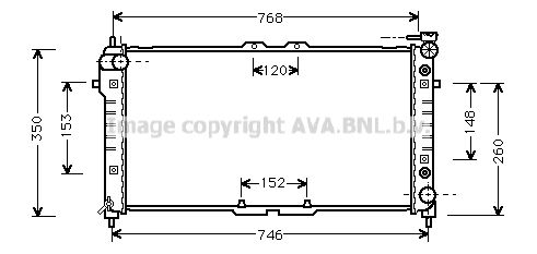 AVA QUALITY COOLING Радиатор, охлаждение двигателя MZ2037